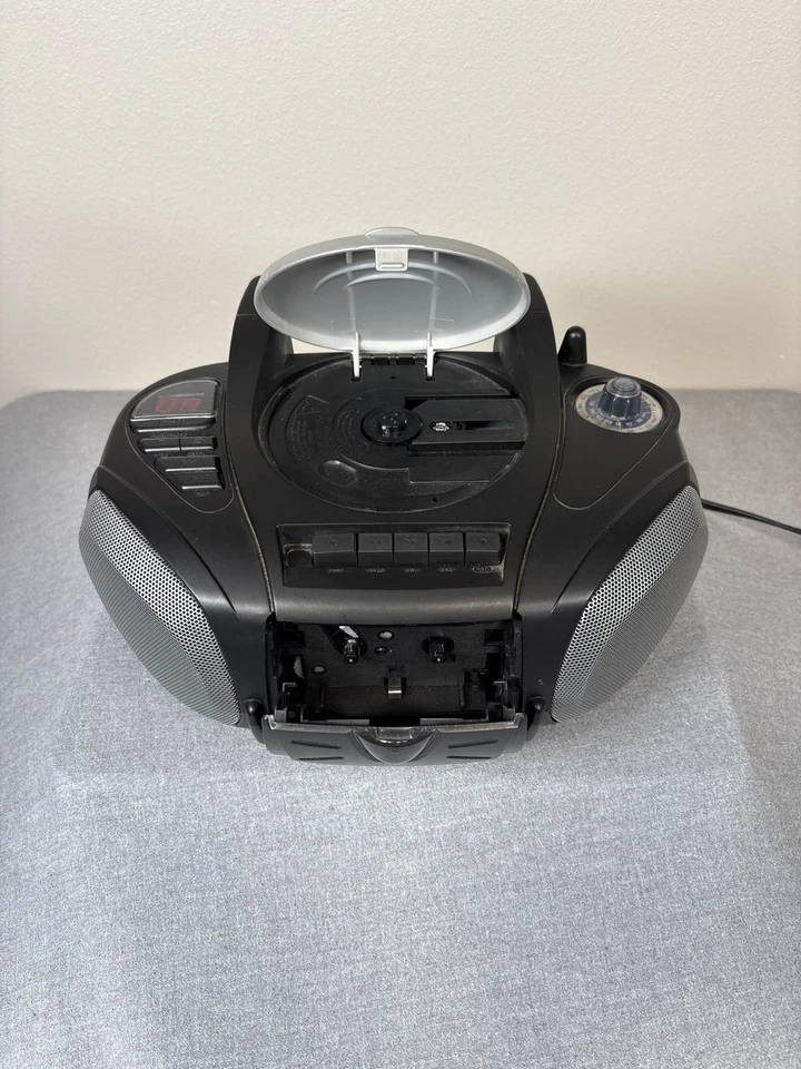 Rádio AM/FM Audiovox CD player cassete portátil Boombox - Imagem 2 de 4