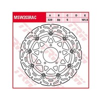 Trw Bremsscheibe (FüR: Mv Agusta Dragster 800 Rr Scs Abs 20-21 Vorne )