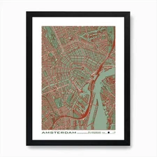 Amsterdam Pop Art Print Framed Wall Art Poster Canvas Print Picture