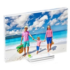 8x10 Magnetic Acrylic Picture Frame, Clear Double Sided Diploma Frame with Ba...