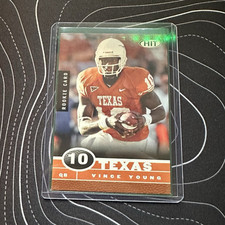 SAGE 2006 SAGE Hit Vince Young #10 Texas Longhorns Rookie Card 2/5. rookie card picture