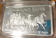 Stagecouch Silver - 1 Oz Unze Sammler Silber Barren Bi-Metal 925 625 900 600 999