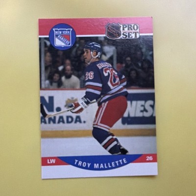 Pro Set 1990-91 Troy Mallette #492 New York Rangers NHL Ice Hockey