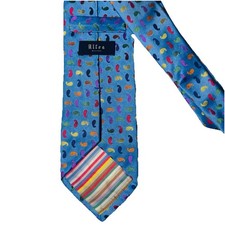 Altea Milano Mens Paisley Colorful Silk Neck Tie 3.75 x 60 in. Italy