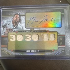 2024 Topps Triple Threads Jose Ramirez Autograph Relic 30/36 “30-30-‘18”