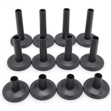 Pack of 12 Black Cymbal Felts Sleeves, 3 Sizes Cymbal Stand Sleeve, Plastic Drum