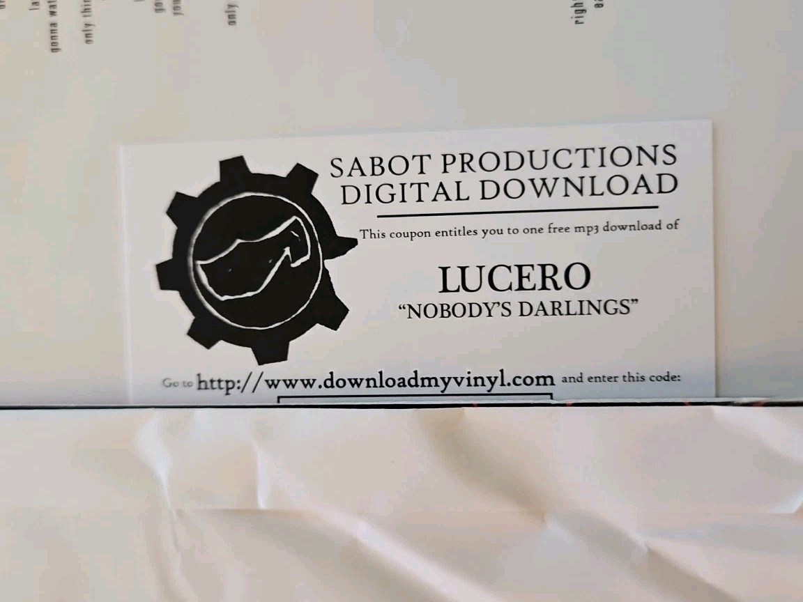 Lucero ‎– Nobody's Darlings LP 2005 Sabot ACT12 Jacket/Vinyl NM