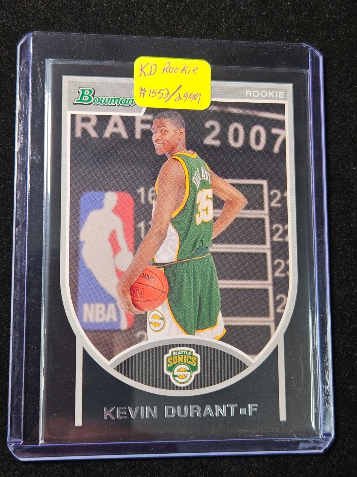 2007-08 Bowman Draft Picks & Stars - Rookie Kevin Durant #111 /2999 (RC)