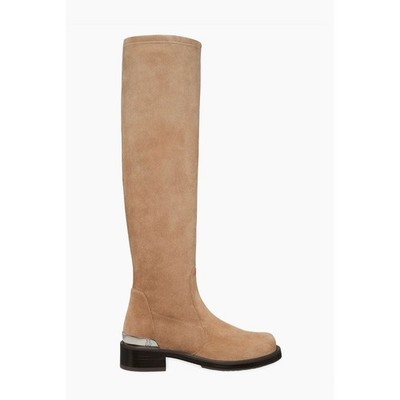 New Stuart Weitzman Mercer Bold Suede Knee Boots Sz 7.5