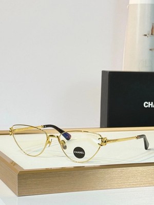Chanel CH2232 Women's Cat Eye Eyeglasses Gold Frame Havana Tips Size 55-15-140