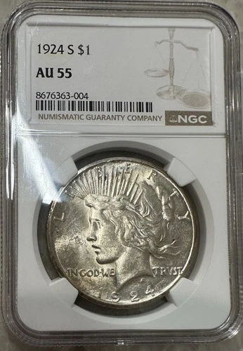 1924 S Peace Silver Dollar AU55 NGC Priced to Sell