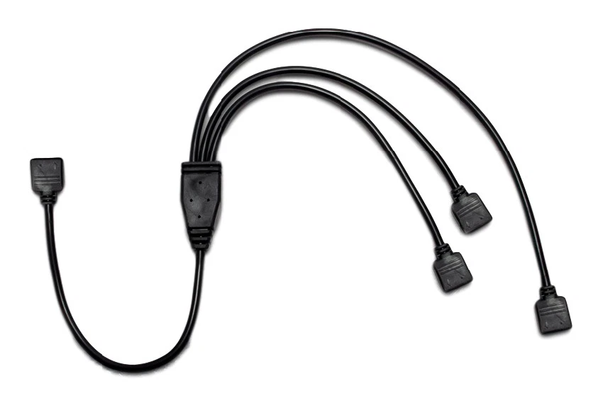 Inter-Tech RGB-Verteiler 3-fach, Y-Kabel schwarz, 48cm - Bild 1 von 1