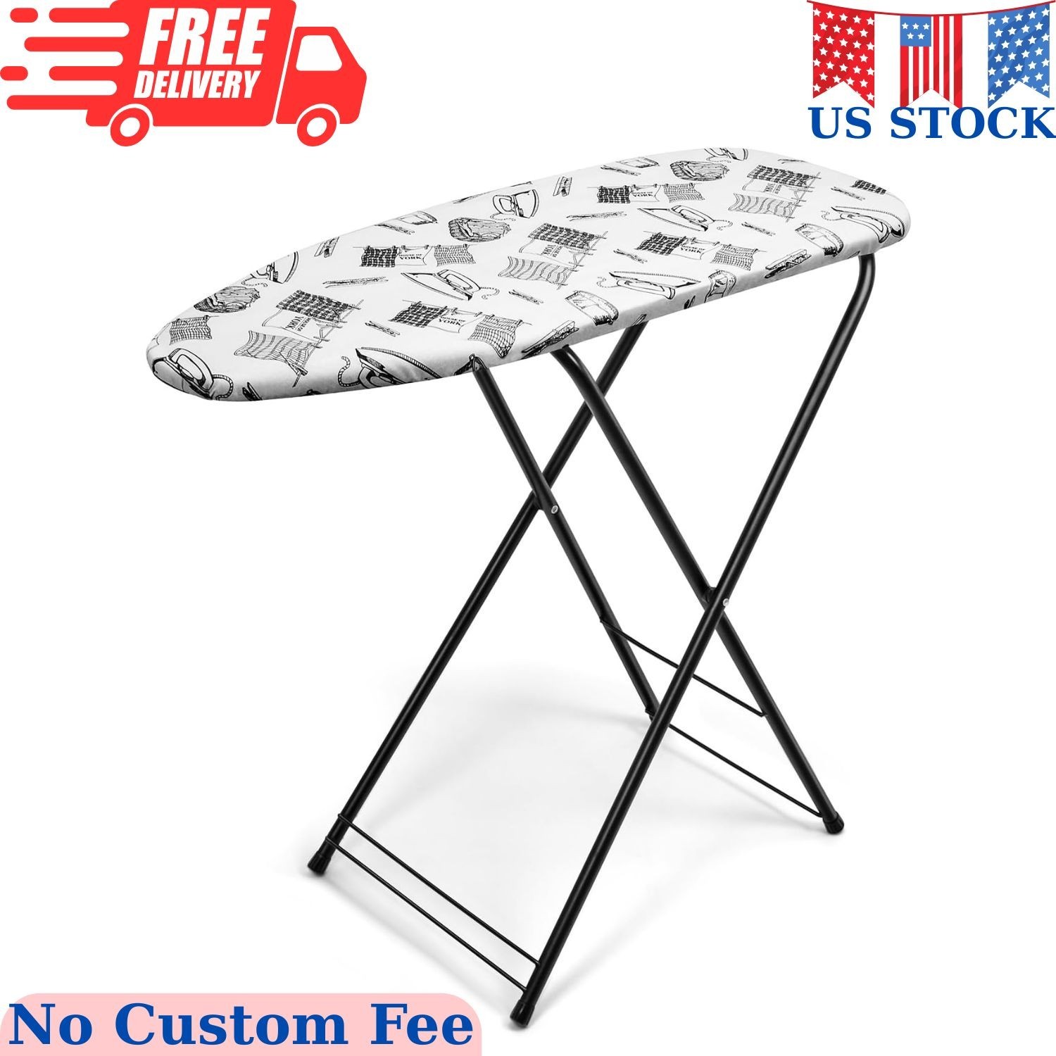 Ing Board Small W/ Heat Resistant Cover,folding Compact Ironing Board