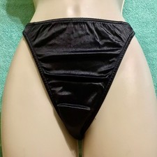 VICTORIA S SECRET Second Skin VS Thong PANTY Tanga Y2K Liquid SATIN Panties M 6