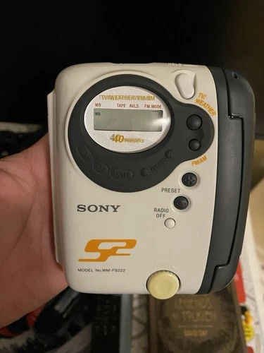 Vintage Sony Walkman WM-FS222 Cassette Player AM/FM/Weather Radio MEGA BASS