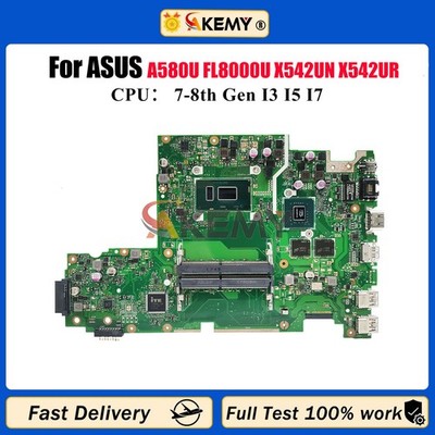 X542UQR Motherboard For ASUS A580U X542U X542URR X542UN FL8000U Mainboard W/CPU