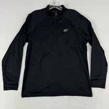 Klim Defender Pullover 1/4 Zip Shirt Mens Large Black Thermal Layer Logo 5080
