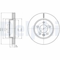 2X Bremsscheibe Delphi BG4343C FüR S7B 2HB VW Amarok S1B S6B S7A 2HA AGD Bitdi