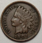 United States 1901 Indian Head Small Cent, Nice Grade (C535)