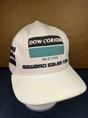 Vintage 3 Stripe Dow Corning Silicone Seward Sales Caulk Sealant Snapback Hat