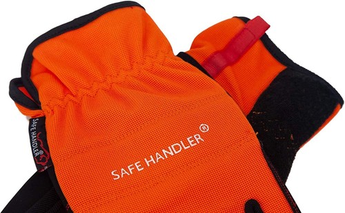 High Visibility Gloves, Breathable Comfort, Fitted Wrists, Orange/Black (1 Pair) - Picture 5 of 6