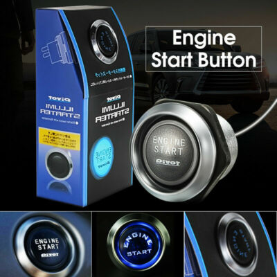 Universal Auto Motor Start Stopp Druckknopf Zündstartschalter mit Blau LED Kit