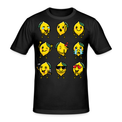 Zitrone Limette T-Shirt Kawaii Emoticon Limonade Geschenk