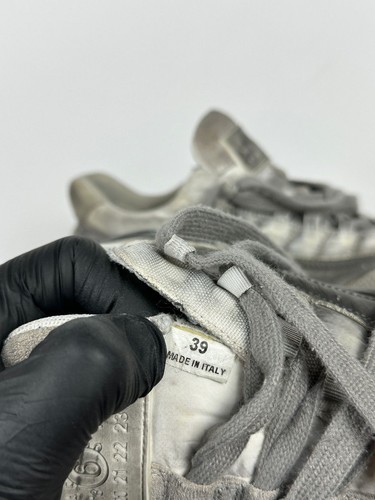 Men's MM6 Maison Margiela Gray Leather Sneakers Size 39 EUR - Picture 19 of 24