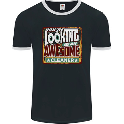 Youre Looking at an Awesome Cleaner Herren Ringer T-Shirt FotL