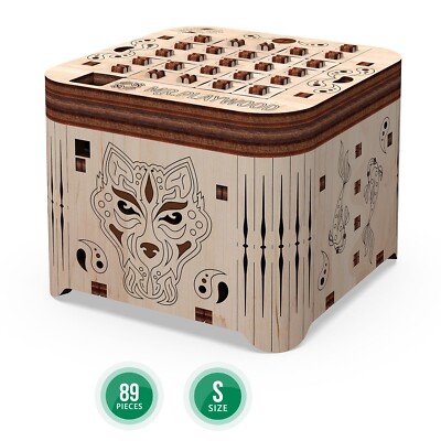 Casket ''Secret of tiger''  -  3D wooden mechanical constructor puzzless