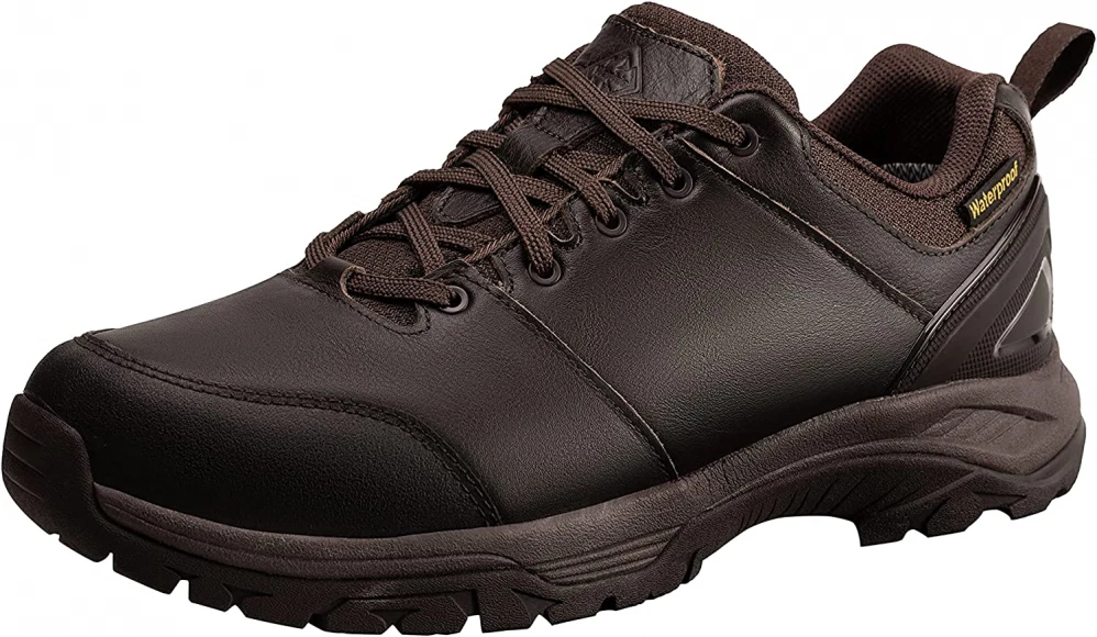 Wantdo Men s Waterproof Hiking Shoes Low Cut Boots Slip on Work Shoes