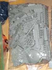 Lite Grey LEGO BRICKS and PARTS, BULK 3/4 lb. 12oz free ship