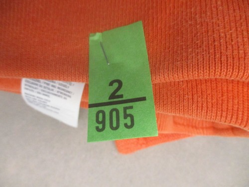 Abercrombie&Fitch Size L Kids Unisex Orange Cotton Drawstring Sweat Pants 905 - Picture 8 of 8