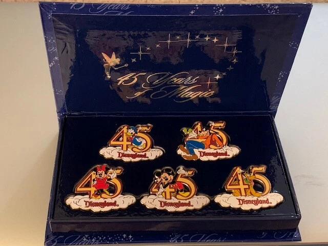 New - Disneyland 45th Anniversary Magic in the Stars - 5 Pin Box Set NIB