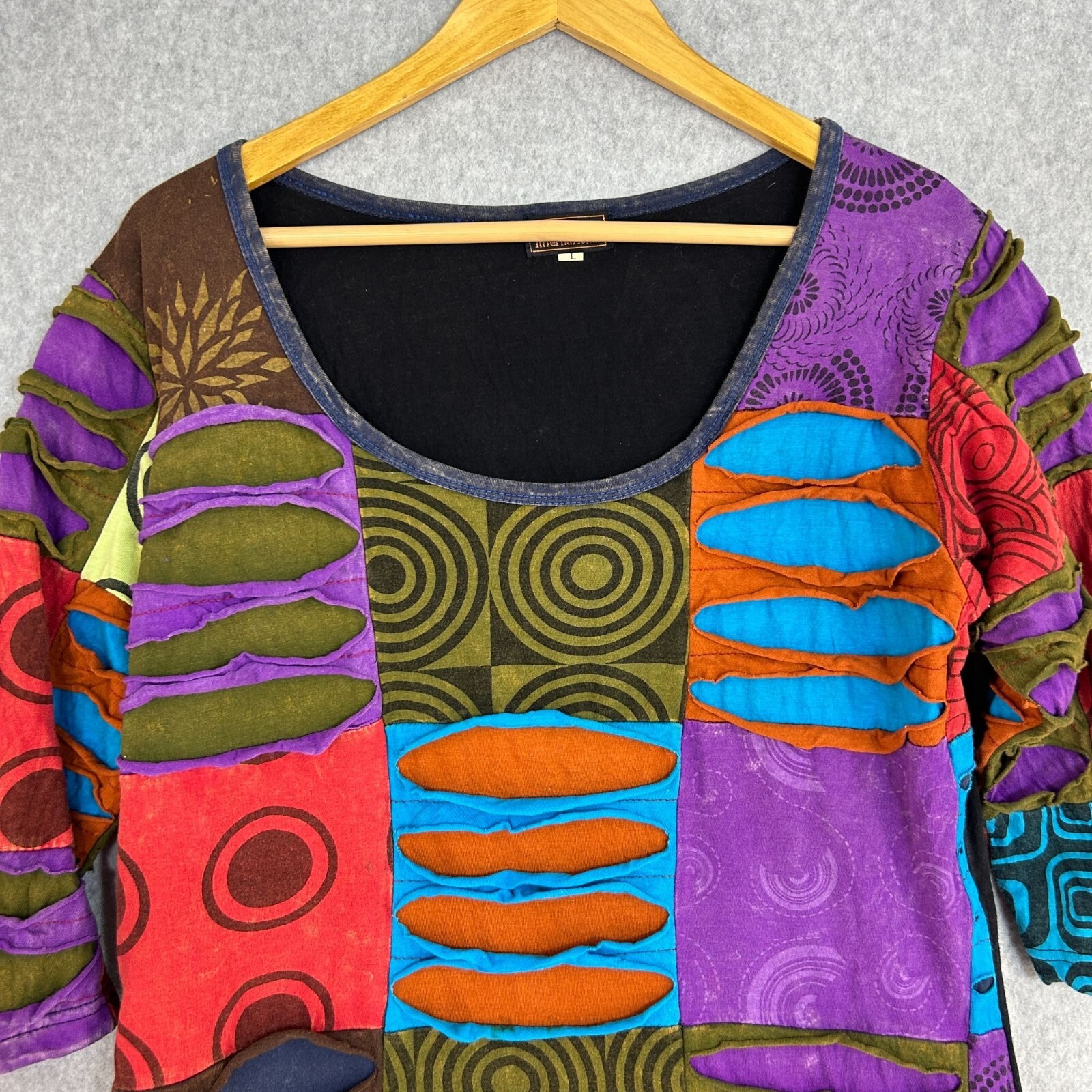 Rising International Size Large Patchwork Tunic /… - image 2