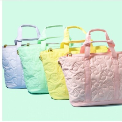 NWT Stoney Clover Lane Mini Puffy Pink Over The Rainbow Tote | eBay