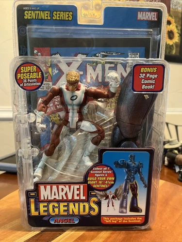 Figura de acción Angel "Red" ToyBiz Marvel Legends Sentinel serie BAF 2005 NUEVA EN CAJA DE COLECCIÓN