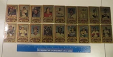 1982 PERMA-GRAPHICS GOLD ALL-STAR CREDIT CARD COMPLETE SET OF (18) MINT