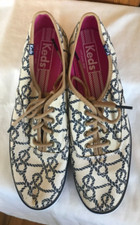 KEDS Women's Ivory w/Design Casual Sneakers Size 8 Original Laces