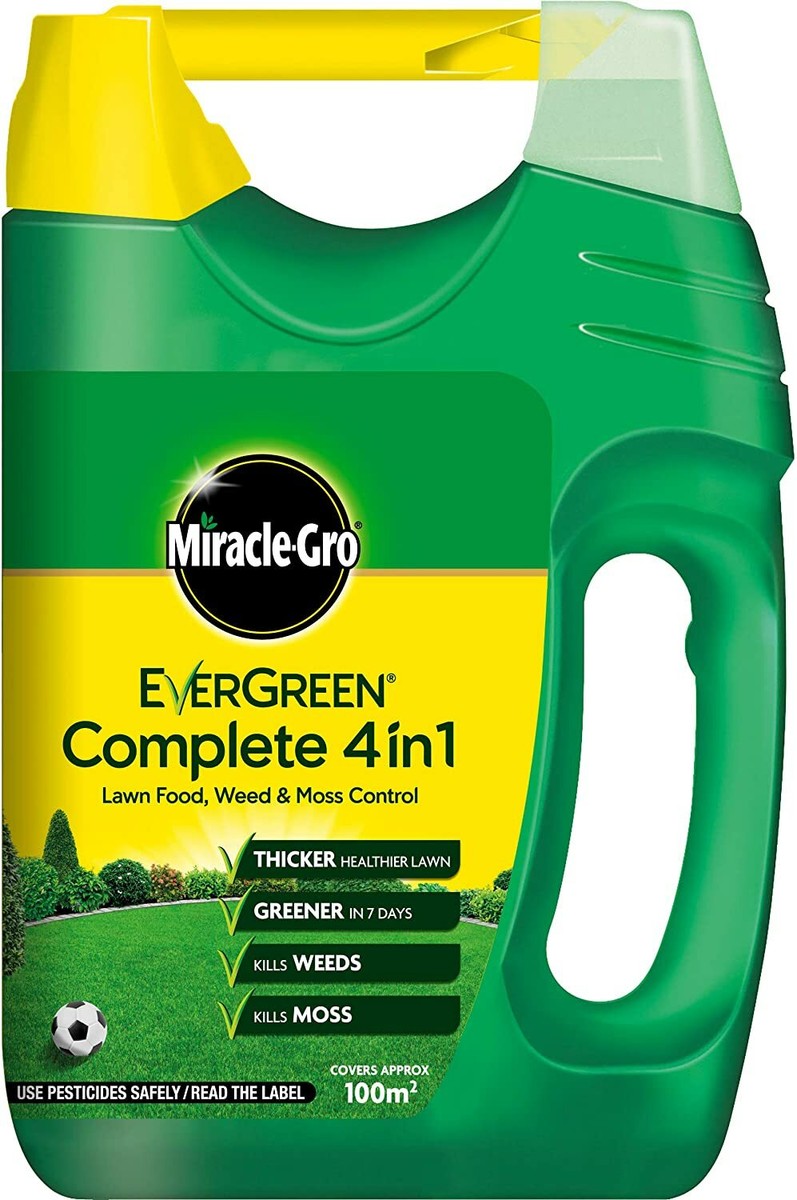 Lawn Weed Killer Miracle Gro Evergreen Complete 4 In 1 Lawn Food Weed ...
