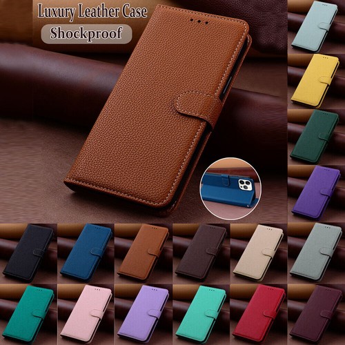 Funda tipo billetera abatible de cuero para teléfono Xiaomi Redmi 13C/12C A2 Note 12S/13Pro+ - Imagen 1 de 60