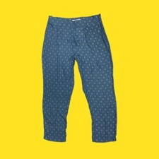 V BY VERY Women's Kate Wright Polka Dot Trousers, Teal, 32W x 27L, UK 14