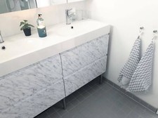 STICKY BACK PLASTIC WRAP 67.5cm Wide GREY MARBLE CARRARA SELF ADHESIVE VINYL