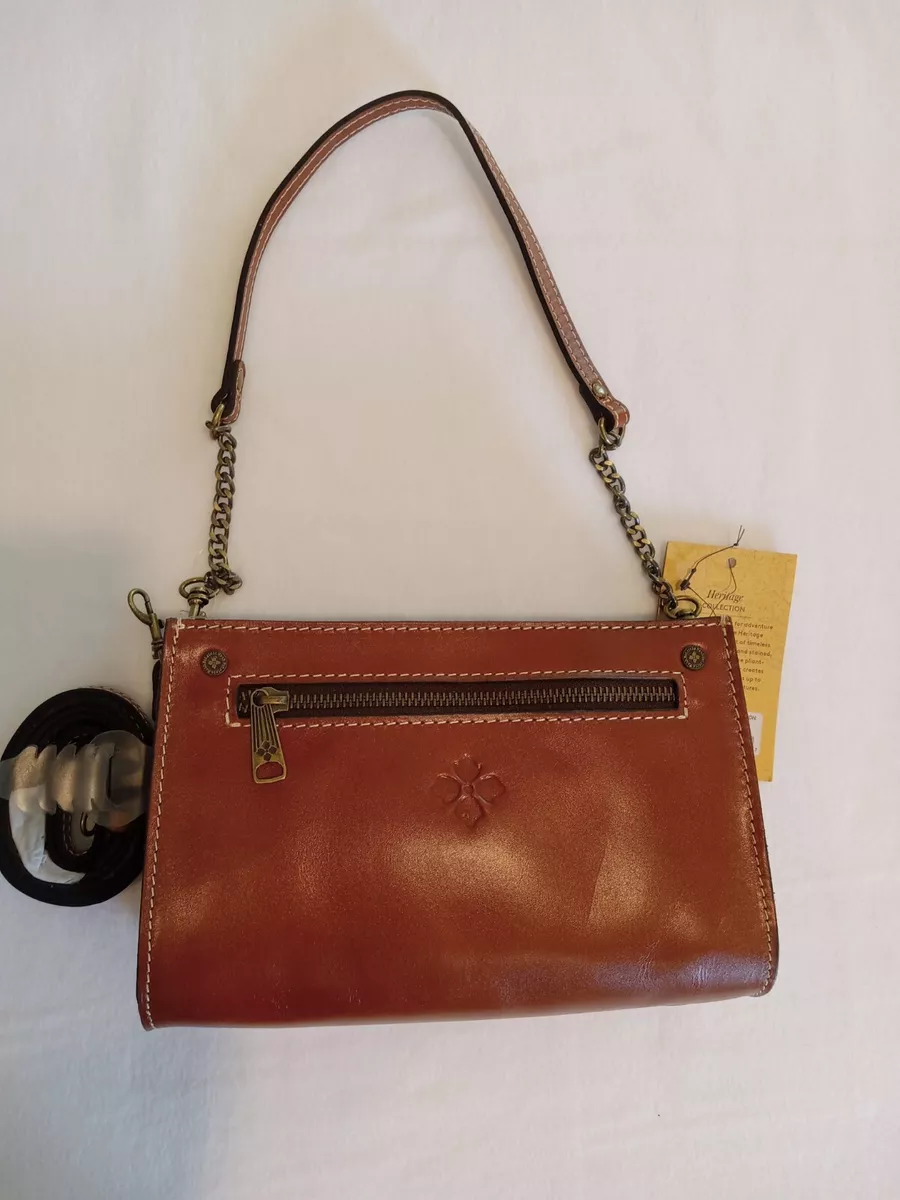 NEW Patricia Nash Turati Bag in Tan Italian Leather w Convertible