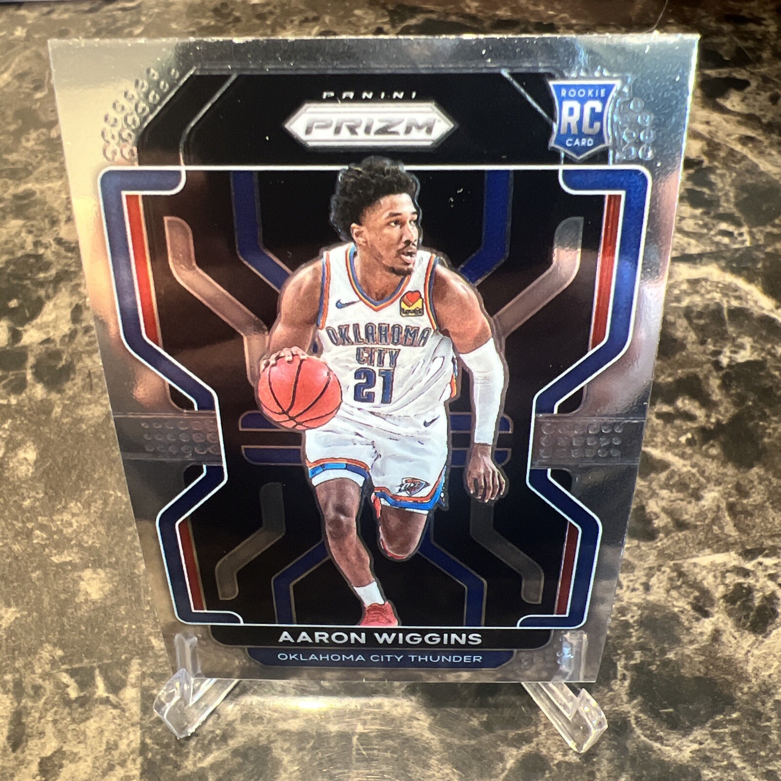 2021-22 Panini Prizm #286 Aaron Wiggins Oklahoma City Thunder RC ROOKIE CARD