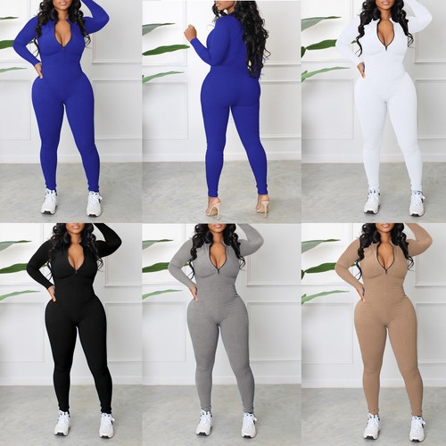Workout Zipper Jumpsuit