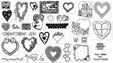 LOVE HEARTS CLING MOUNTED RUBBER STAMP MY HEART STAMPS FOR YOU PLUS OTHERS