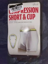 Franklin Compression Short & Cup Flexpro Size Youth S/M 21"-24" Waist New