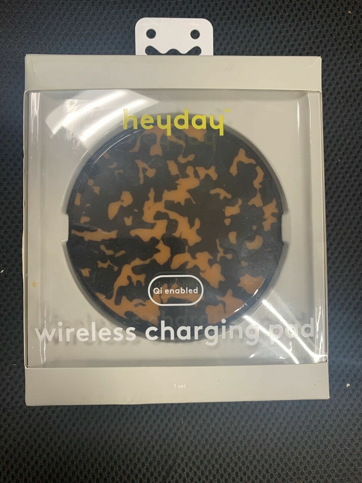 heyday 10W Qi Wireless Charging Pad (with Cable & Wall Charger) Brown