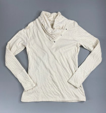 Columbia Cowl Neck Pullover Sweatshirt Womens Small Striped Textured